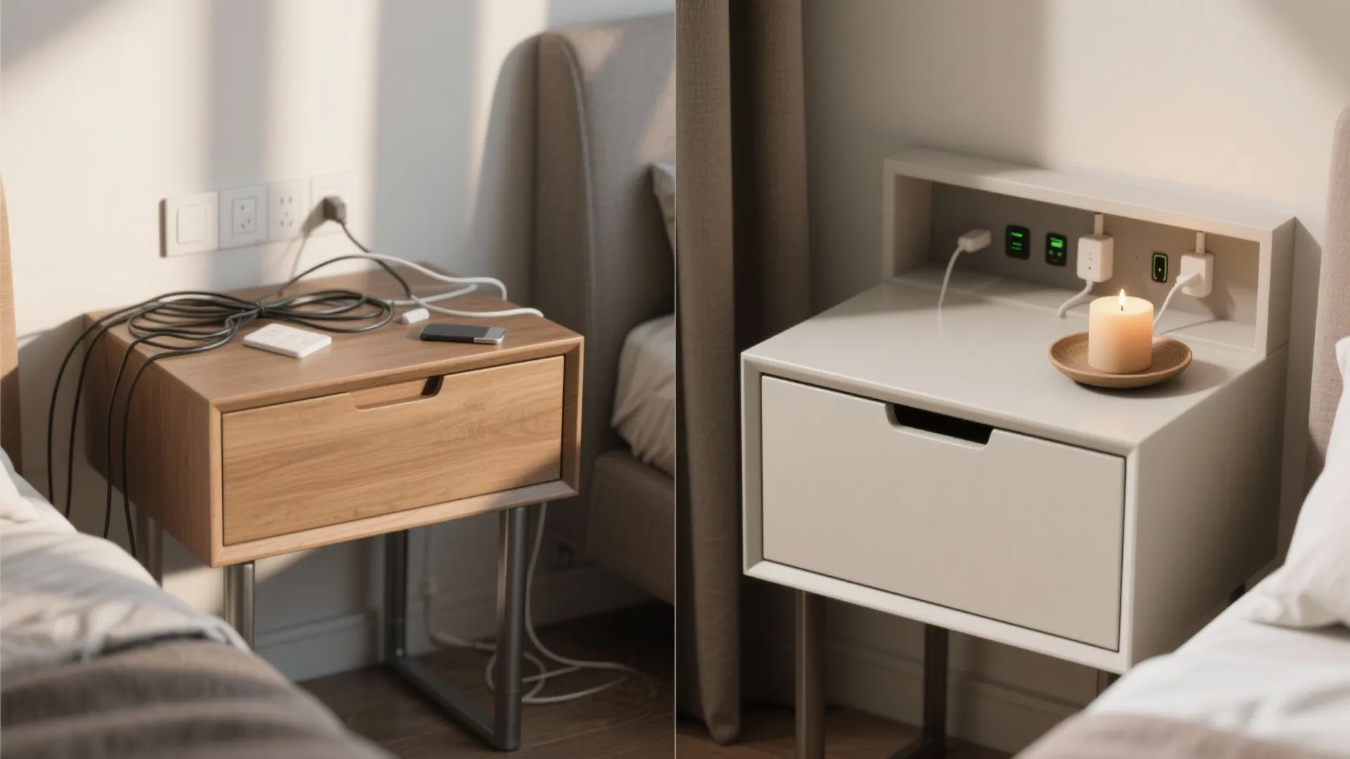 5. Minimalist multi-use nightstand