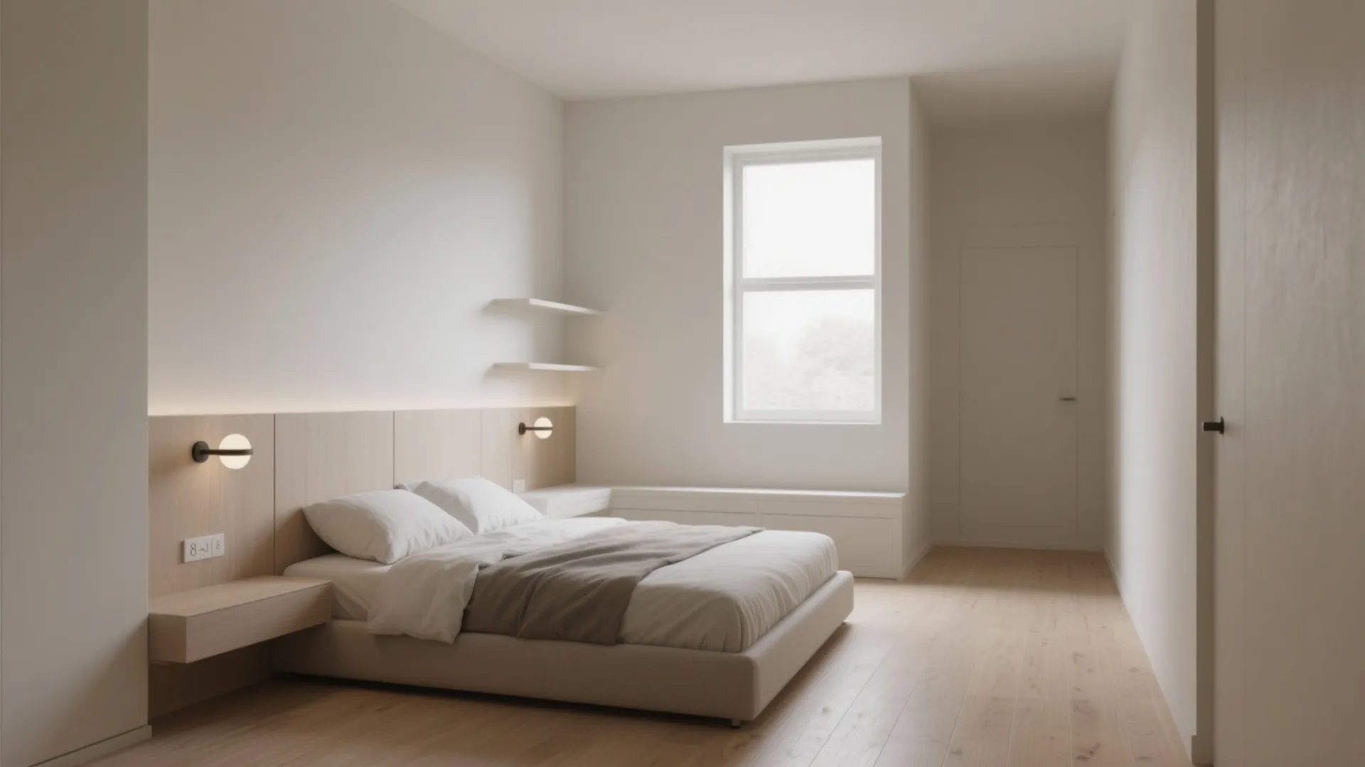 1. The Minimal Nook: Bed Along the Short Wall
