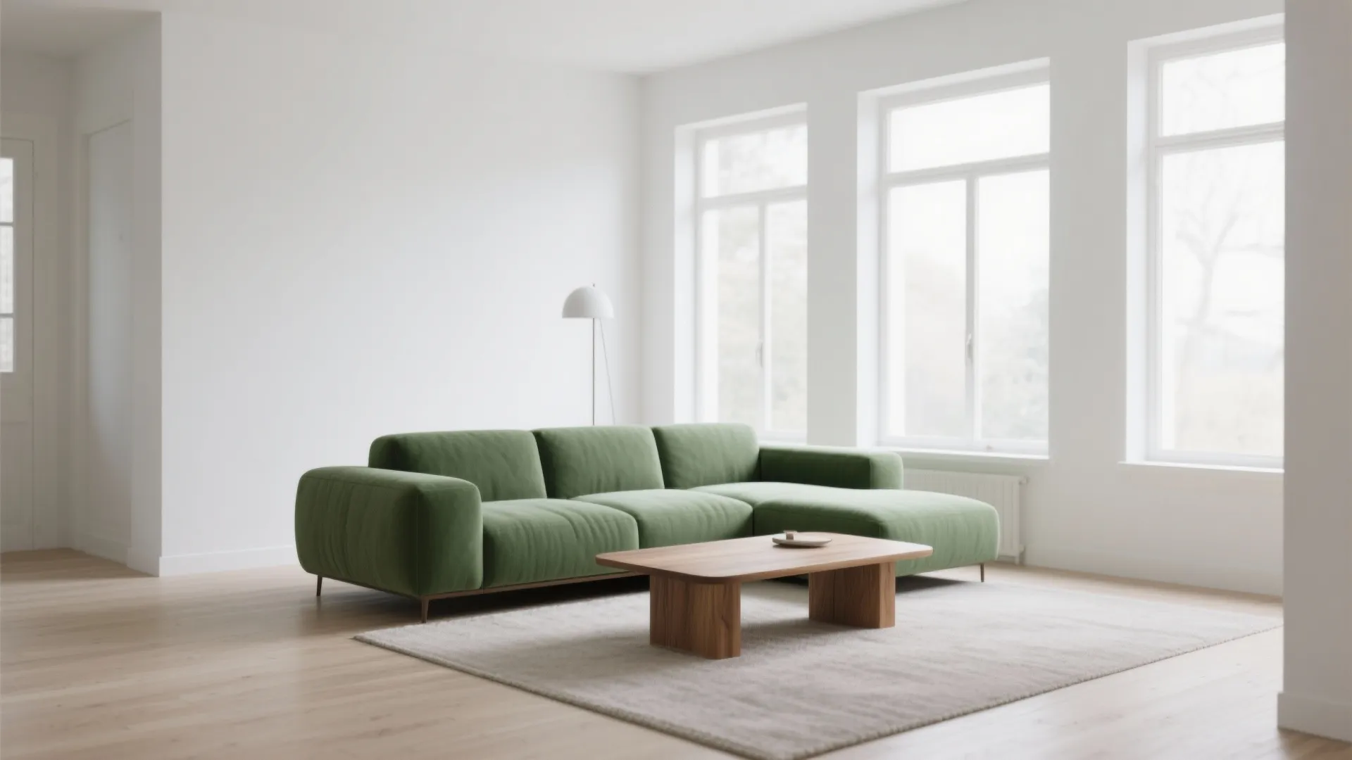 1. Minimalist Olive Green and White Palette