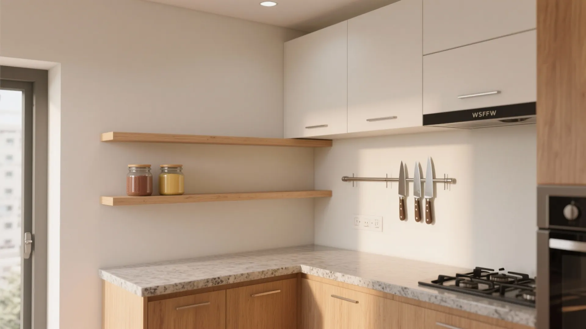 Minimalist kitchen storage that breathes