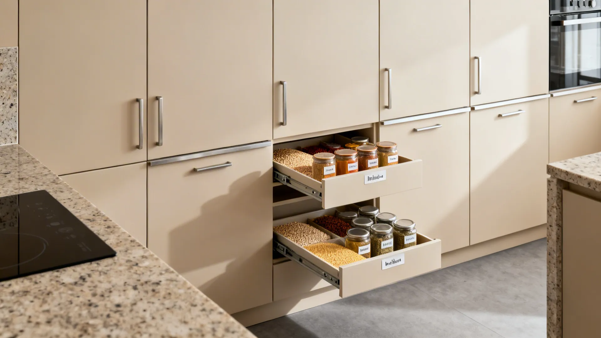 Minimalist pantry walls for clutter-free cooking