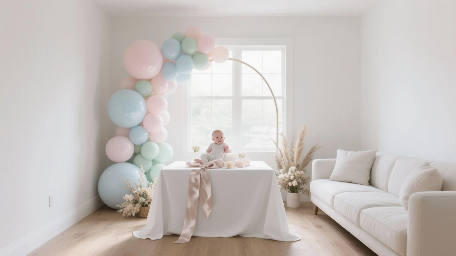 Minimal Whites + Soft Pastels