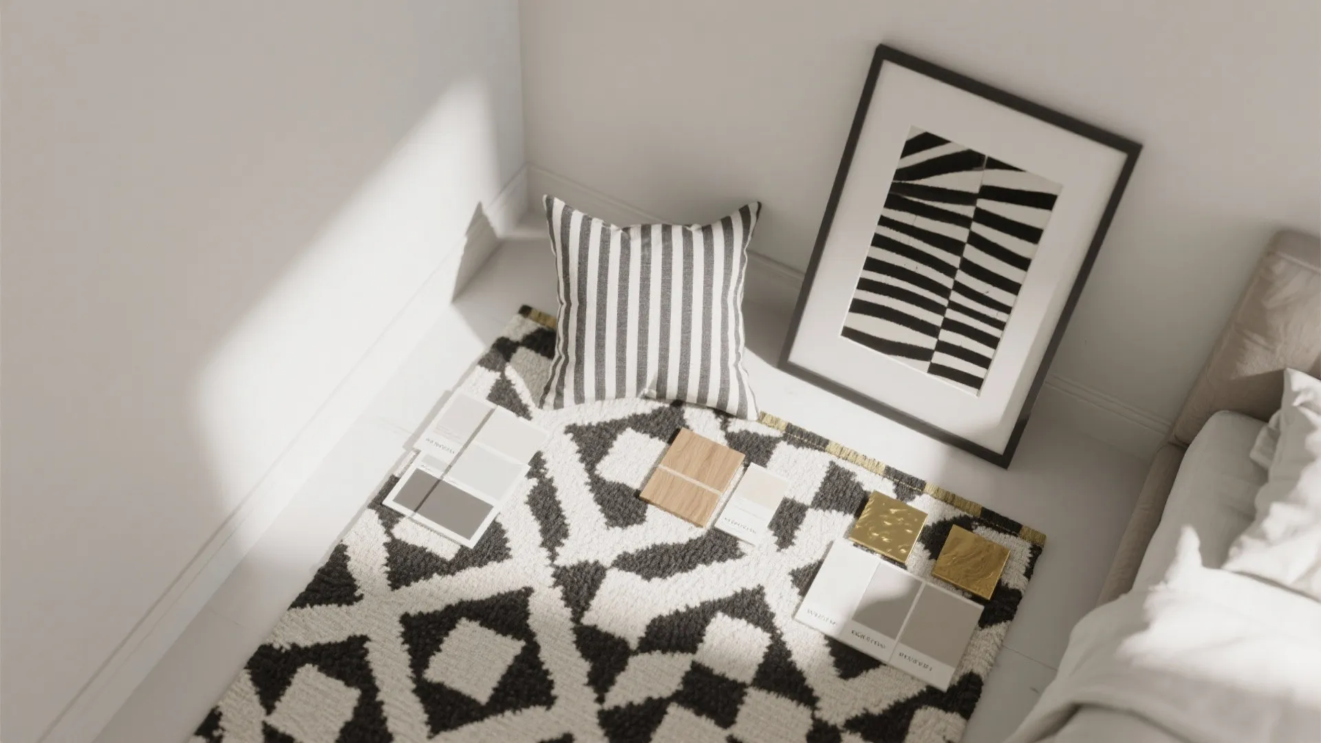 5. Introduce minimal patterns and curated art