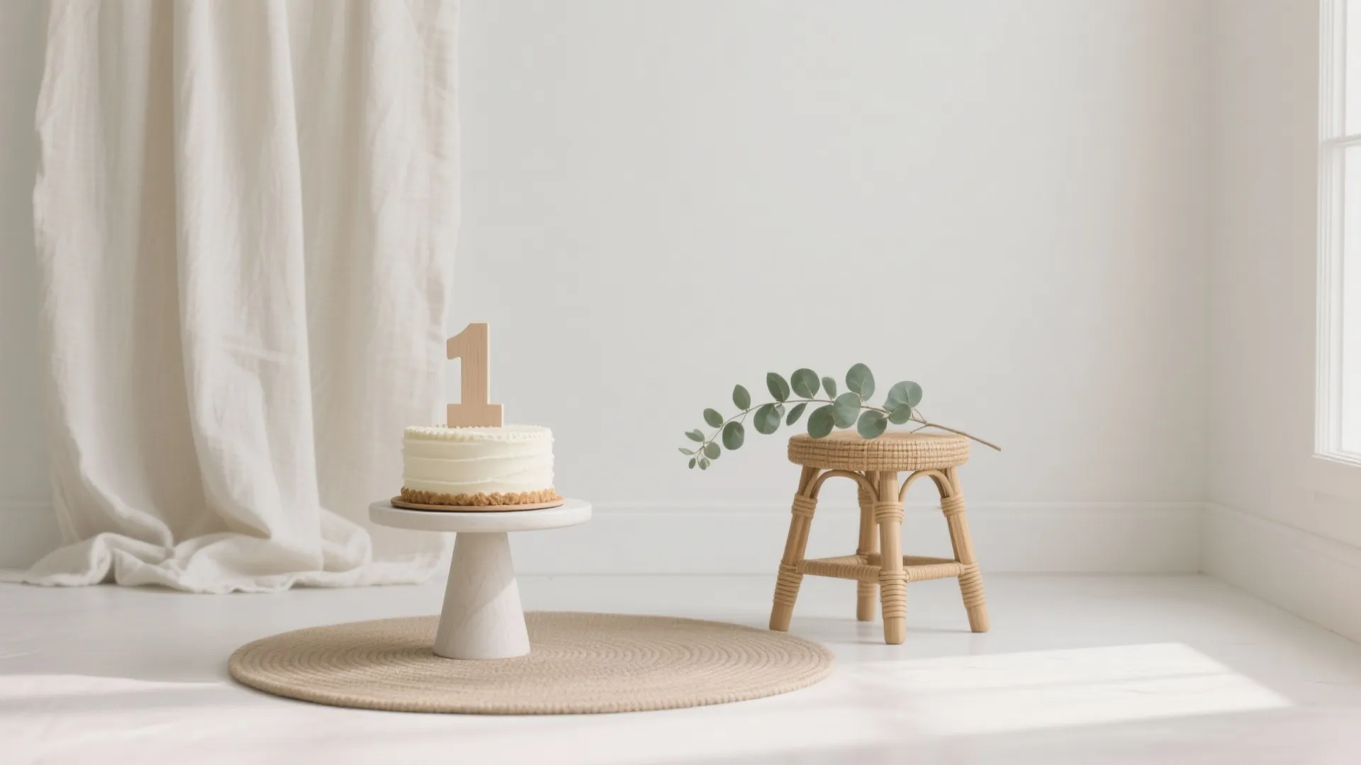 Minimalist Photo Corner for a First Birthday