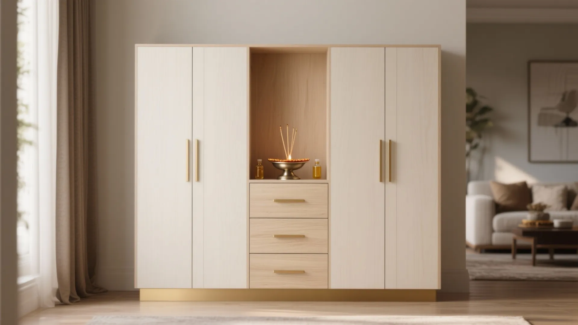 2) Minimalist Storage With Calm, Concealed Details
