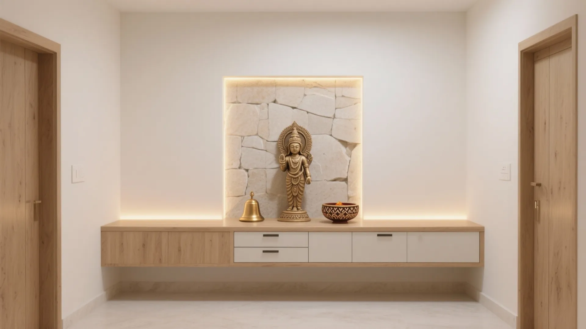 1) Minimal Serenity: Calm Palette, Clean Lines, Hidden Storage