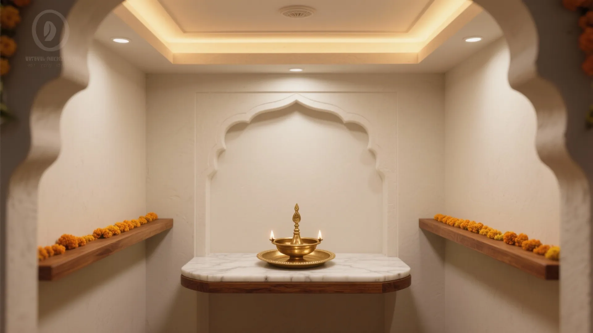 Minimalist POP Ceiling for a Calm Shrine