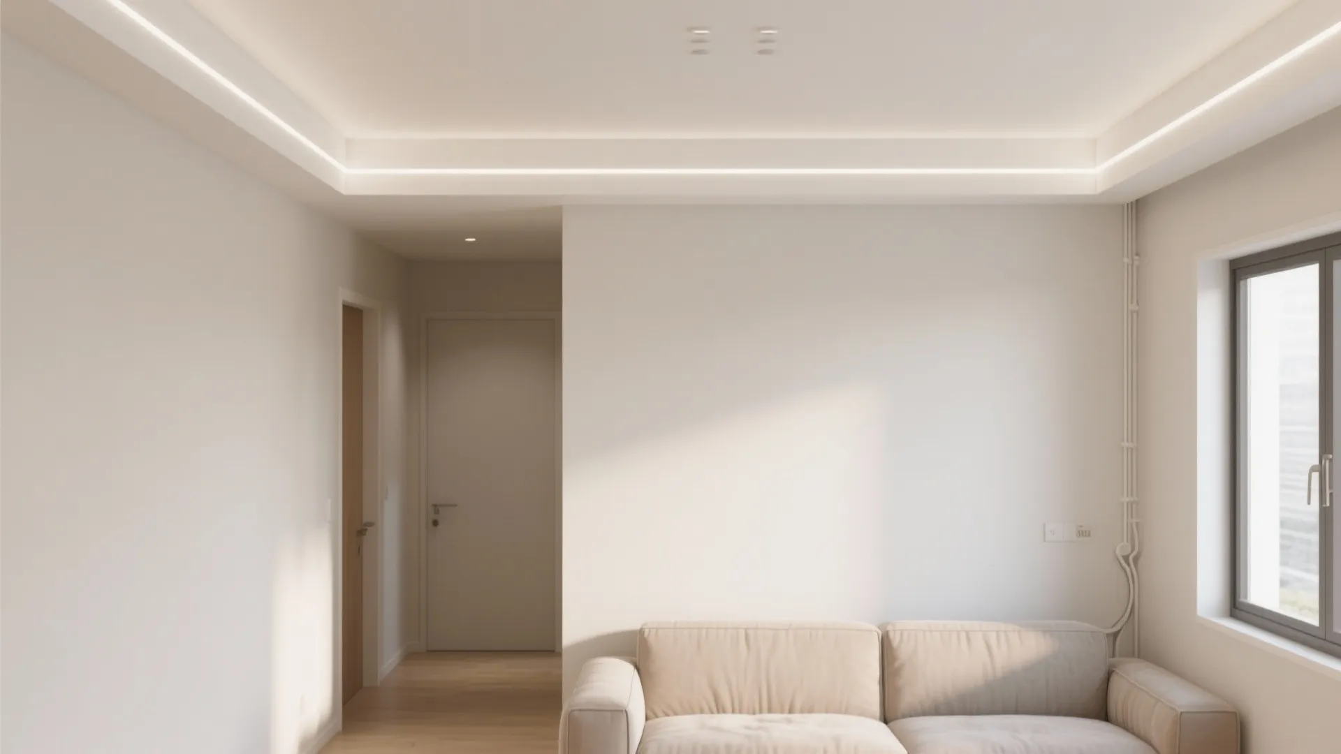 Minimal Layered POP Ceiling for Small Halls