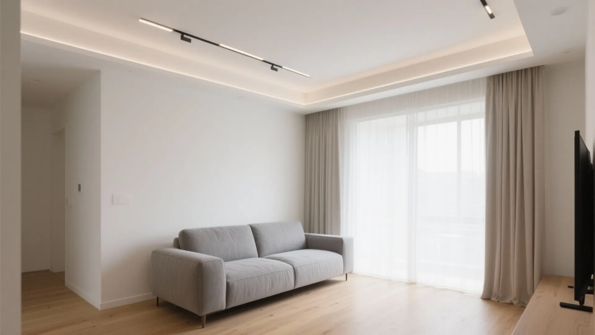 Minimal POP Ceiling Trims for a Calm Hall