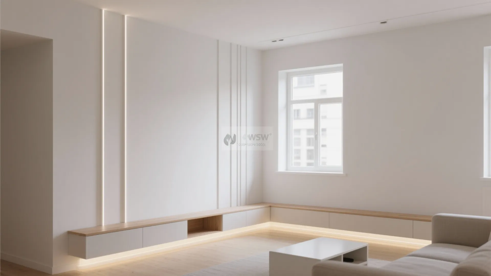 Minimalist wall vistas with built-in rhythm