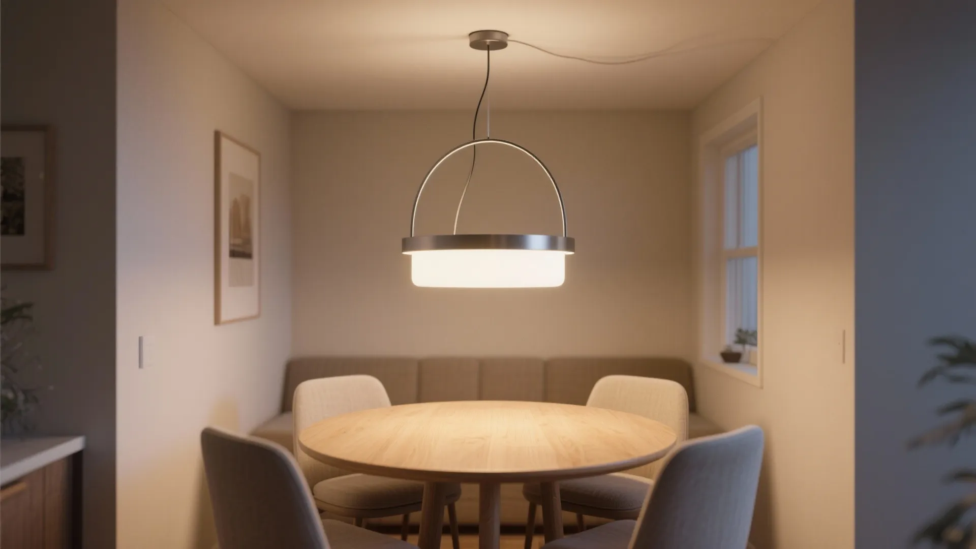 Minimalist Ring Pendants with Dim-to-Warm