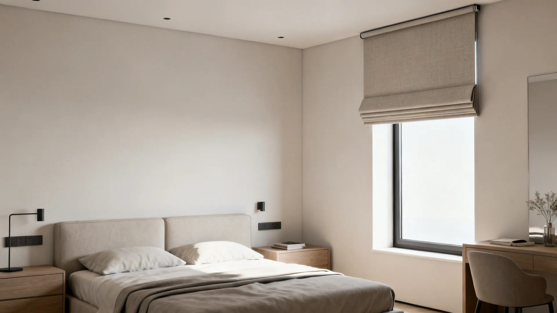 3. Minimal Roller Shades for Modern Simplicity