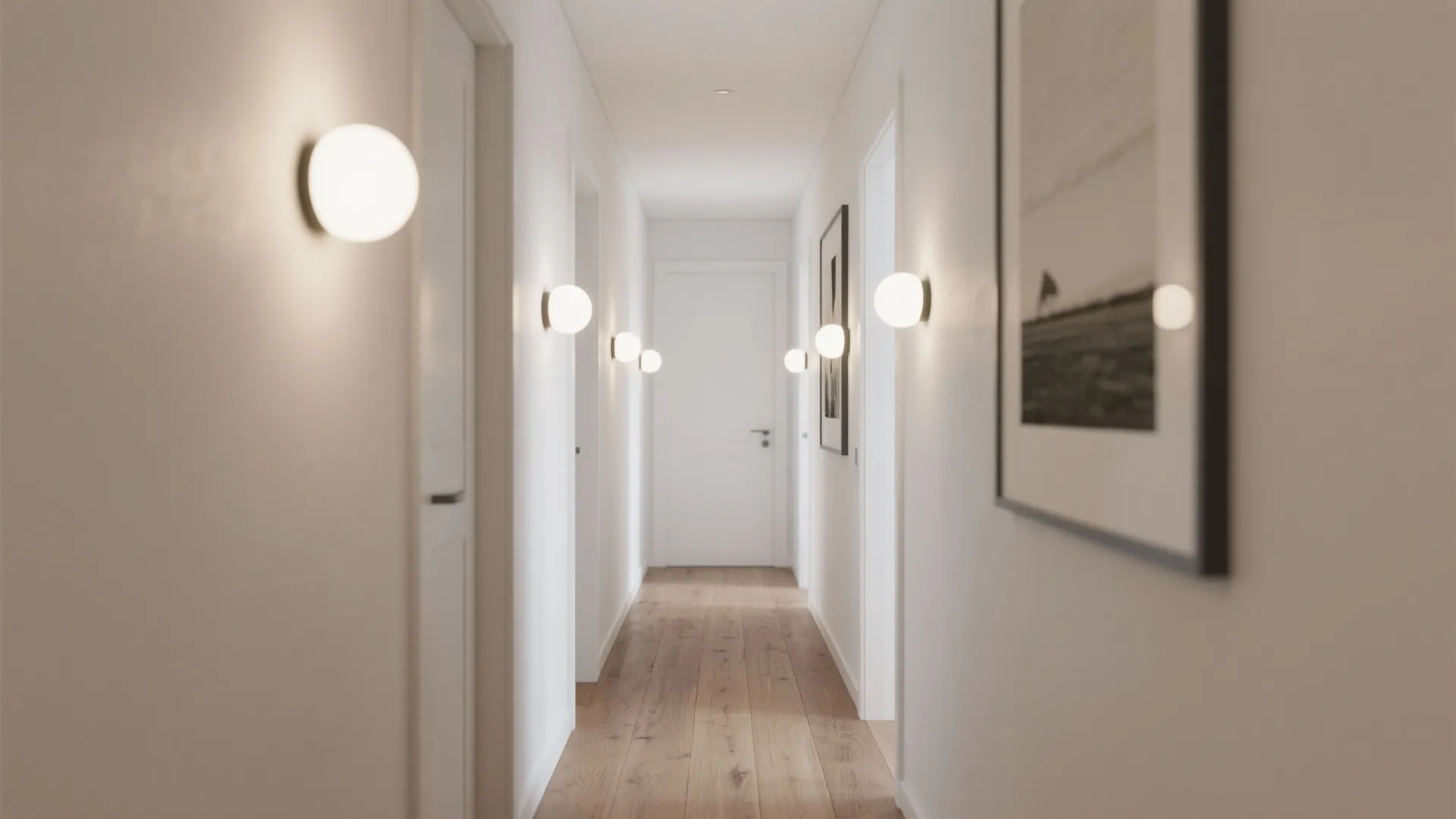 1) Minimal Round Sconces for Calm, Layered Light