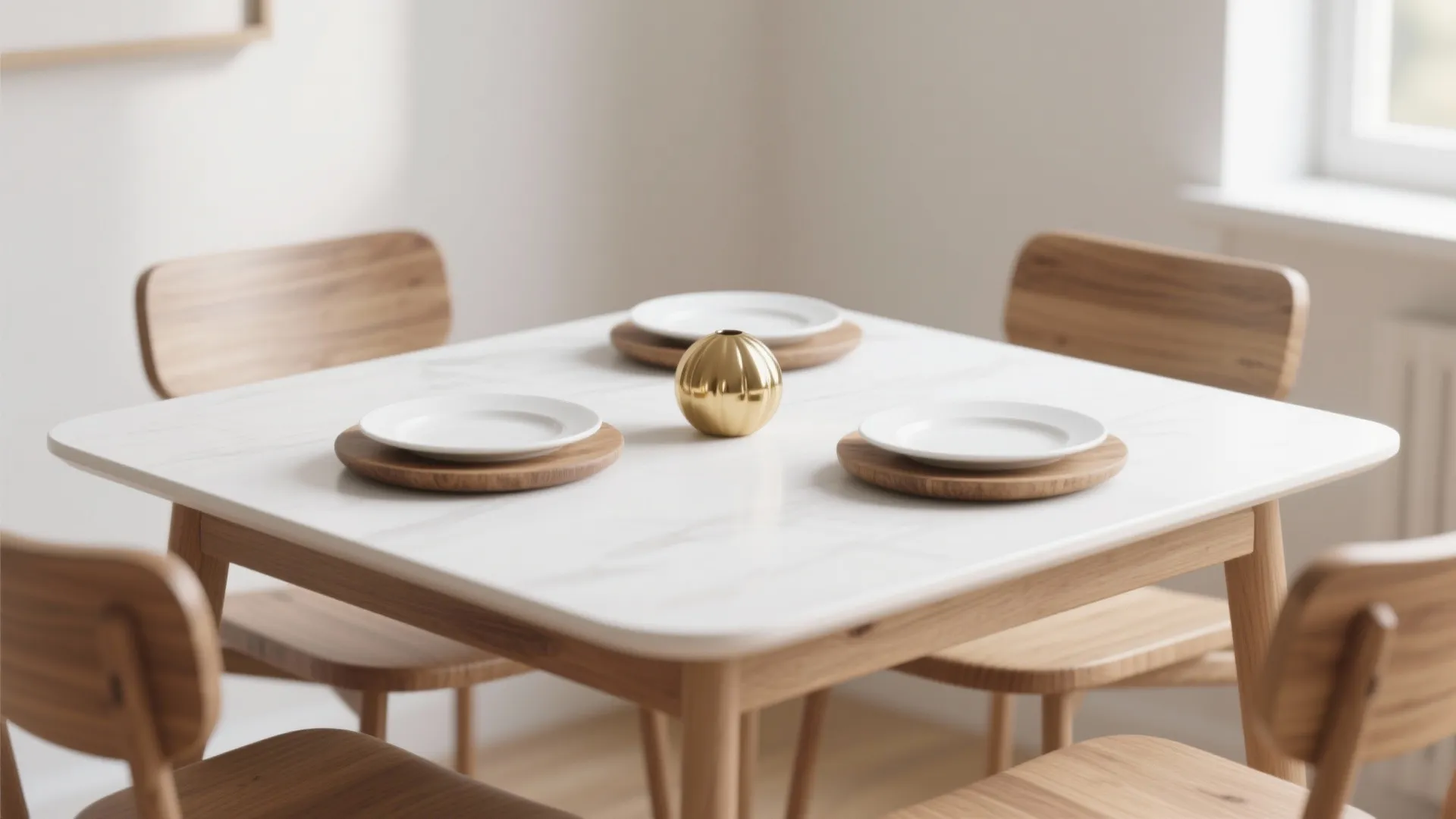 2. Minimal Scandi: white, wood and a single metallic accent