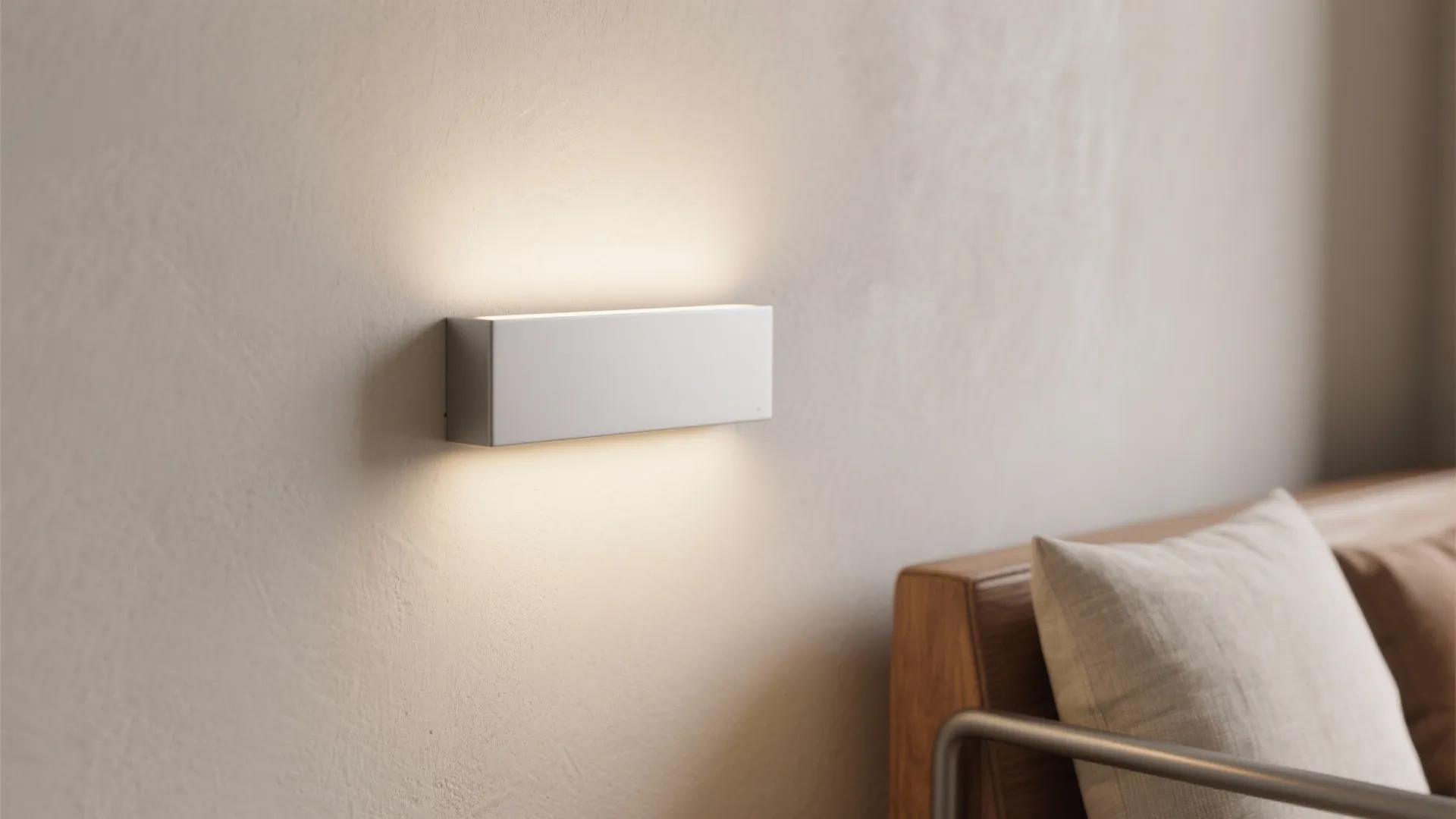 4. Recessed Backplate or Up/Down LED Sconces for Minimalist Rooms