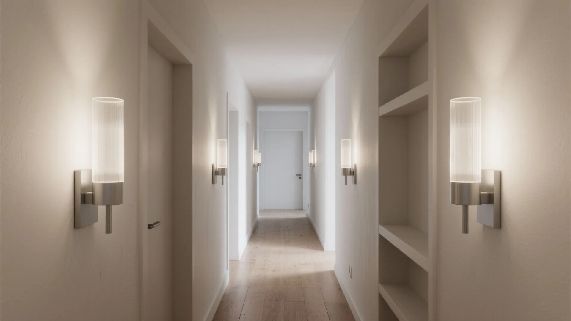Minimalist wall sconces with clean profiles