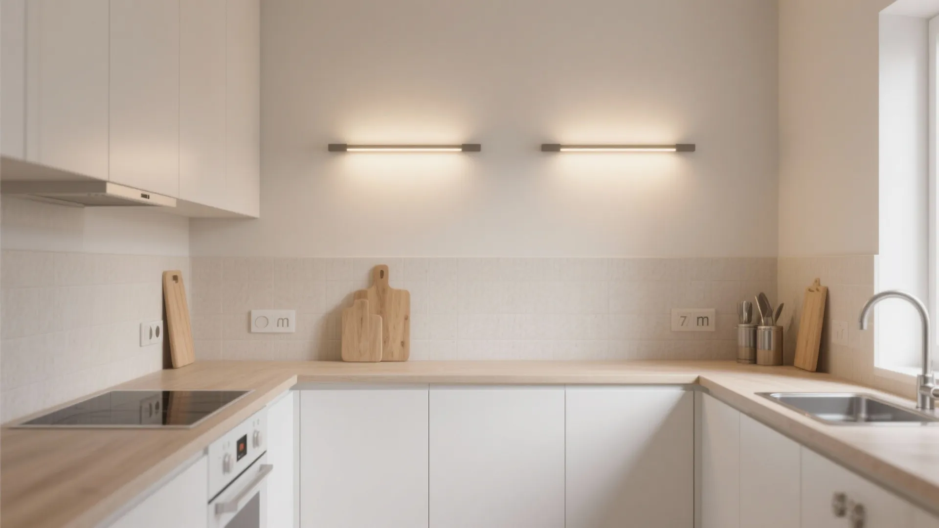 Minimalist wall sconces for clutter-free counters
