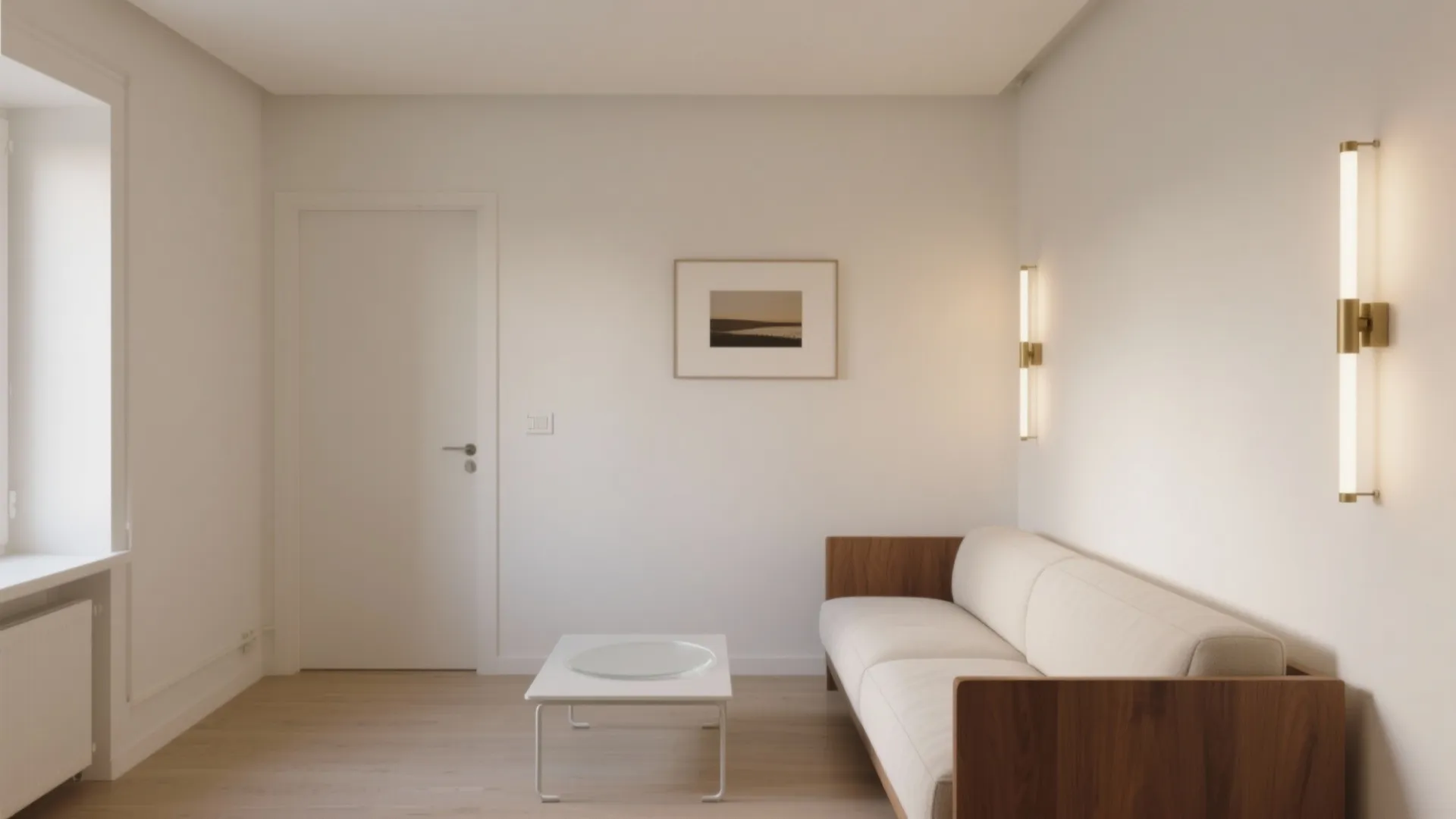 Minimalist wall sconces that keep the room calm