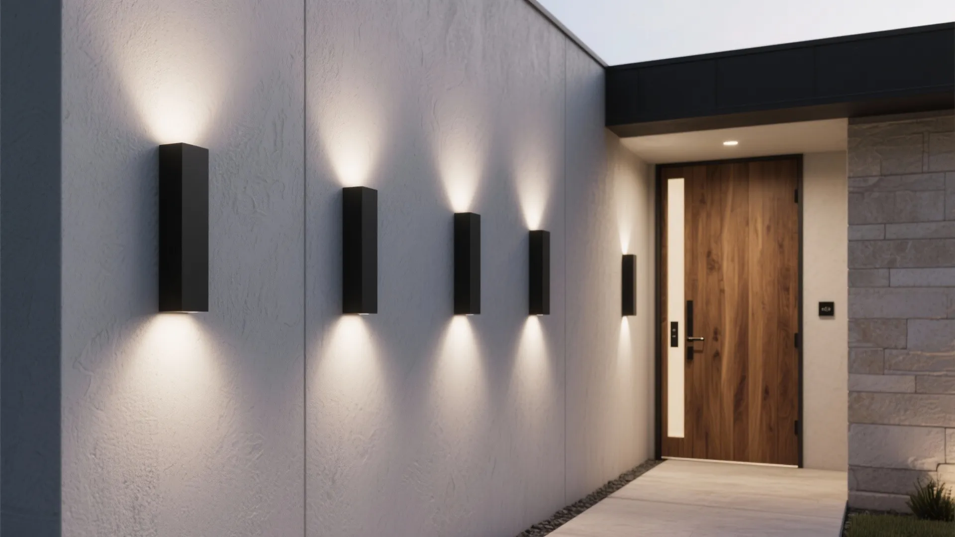 Modern minimalist sconces with subtle glare control