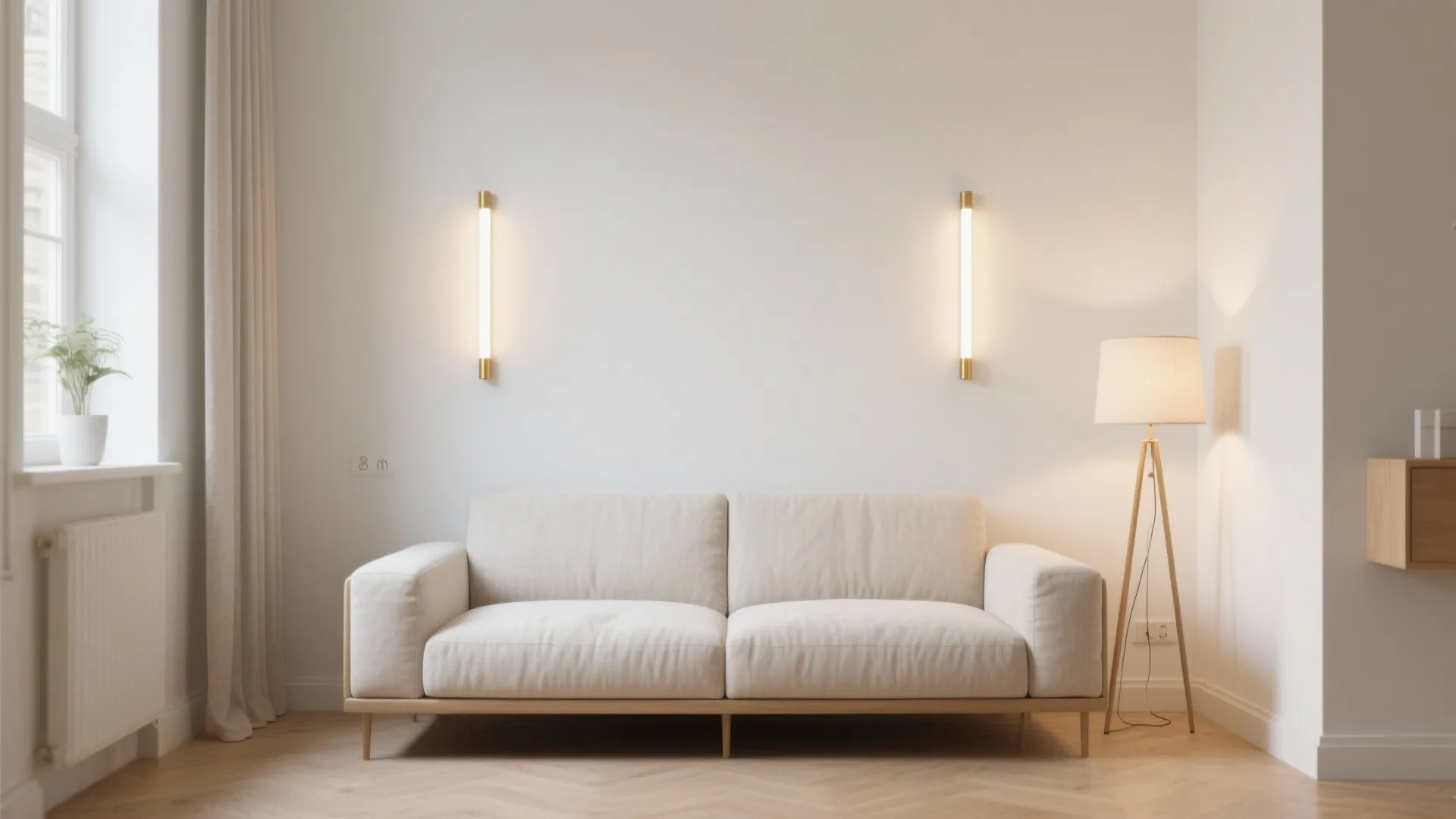 Minimalist sconces for layered lighting