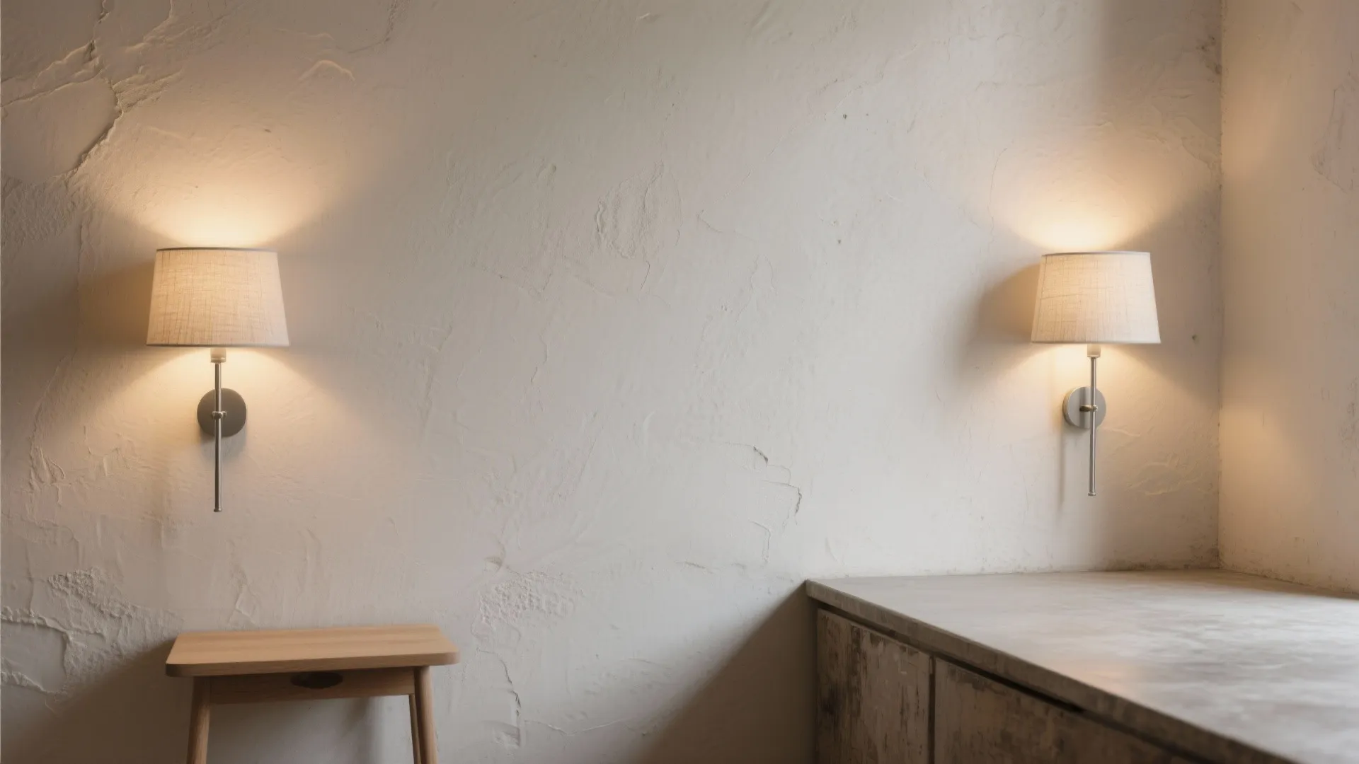 Minimal wall sconces for layered lighting