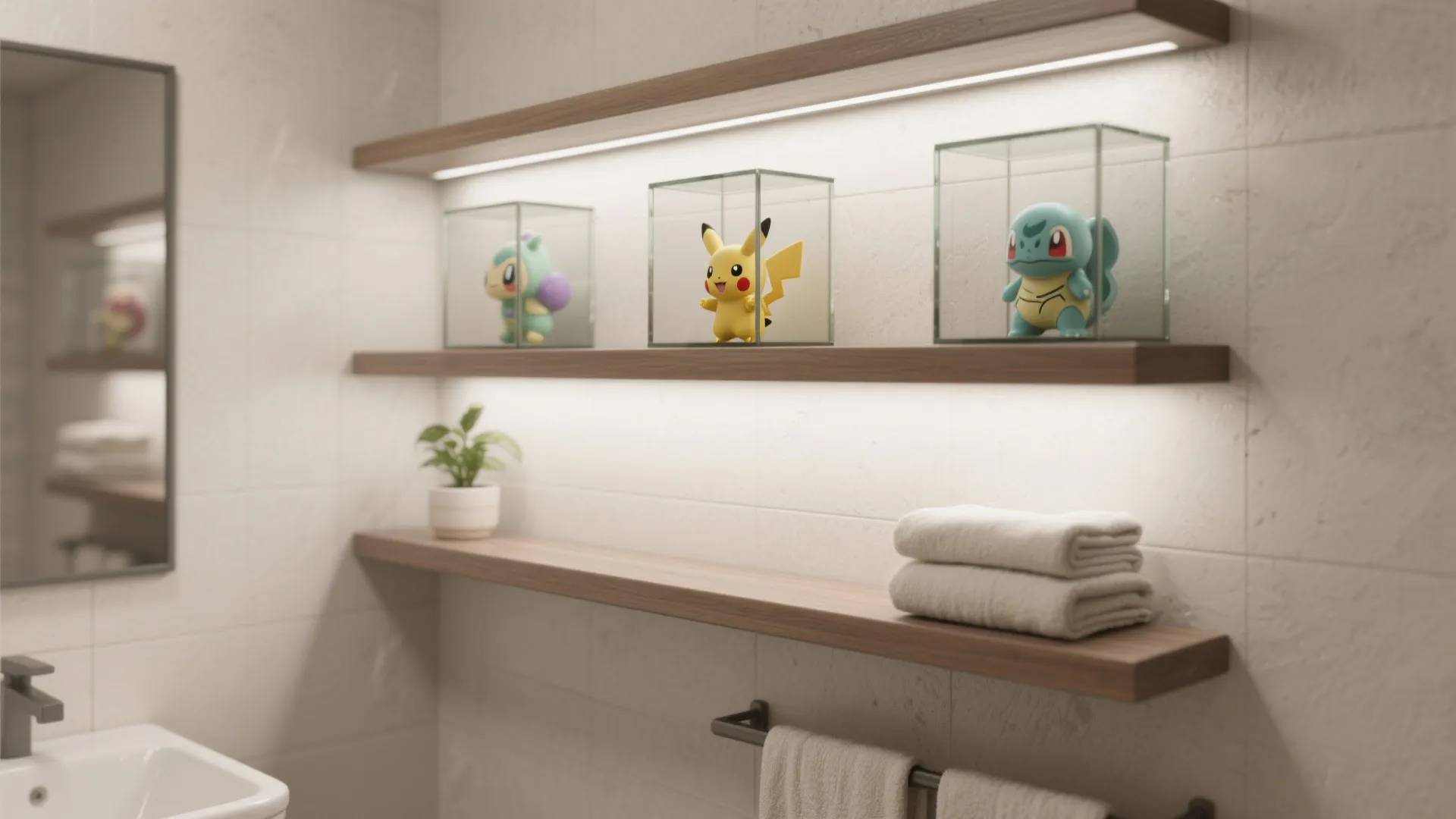 1. Minimalist Pokemon Shelving