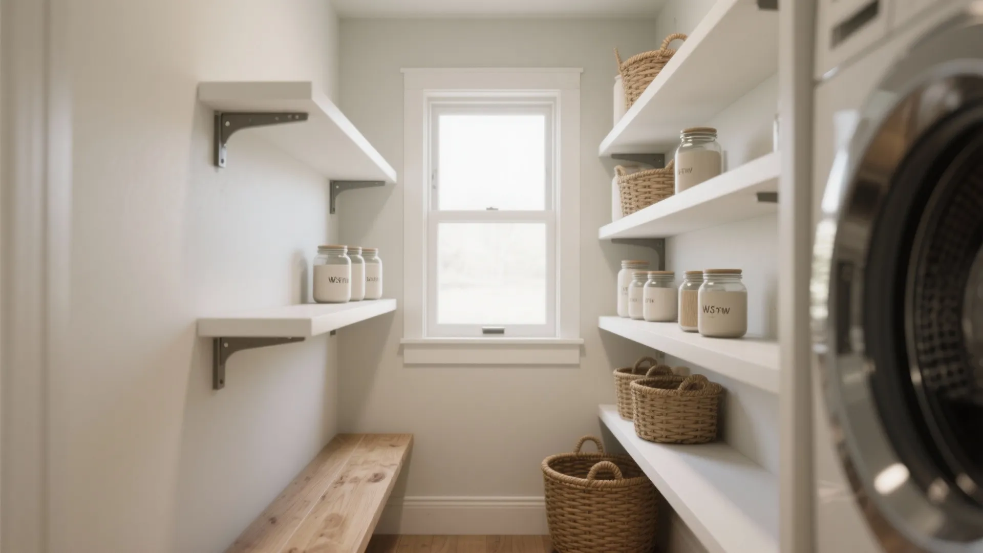 [Section: Inspiration 1] Minimal Floating Shelves for a Clean Look