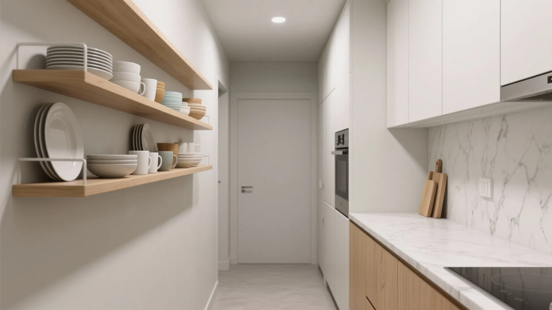 Minimalist kitchen storage that breathes