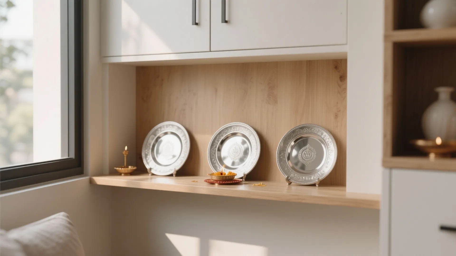 Minimalist Silver Plate Arrangement