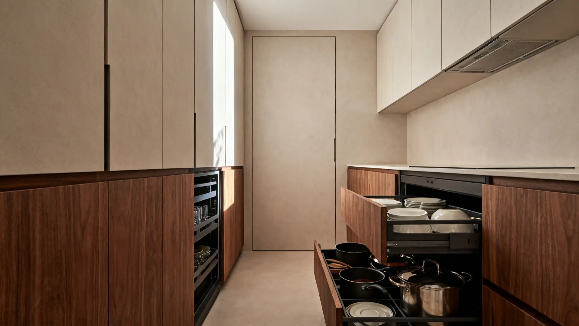 Minimalist Cabinetry With Hidden Storage