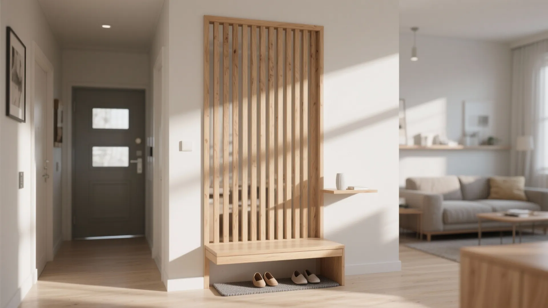 Minimal Slat Screen for Light and Privacy