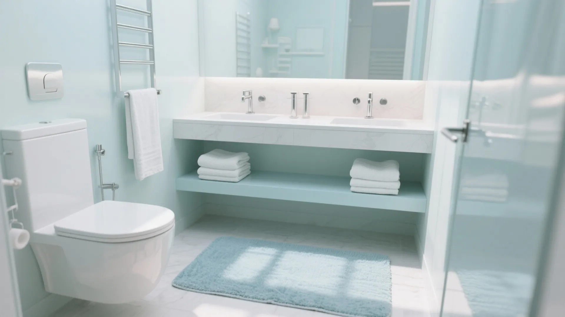 2. Minimalist spa look with tonal neutrals