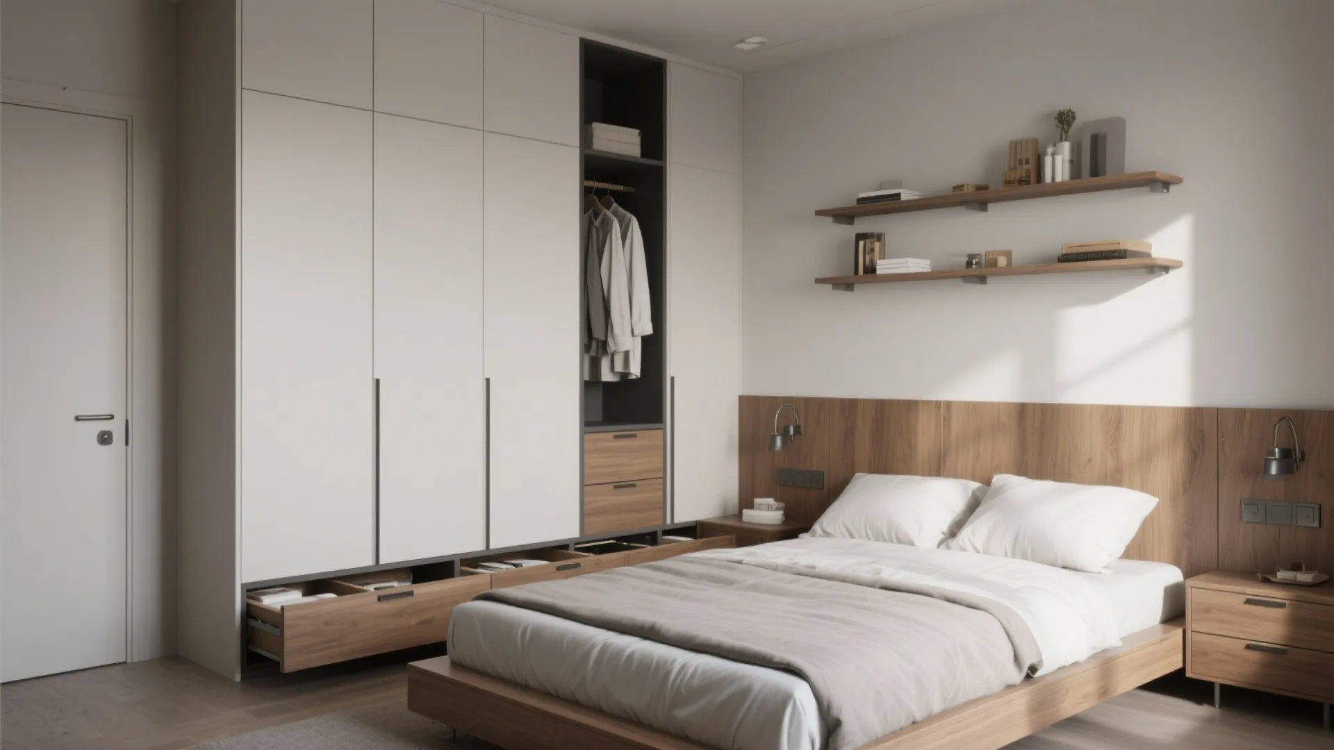 1. Minimalist Bedroom Storage