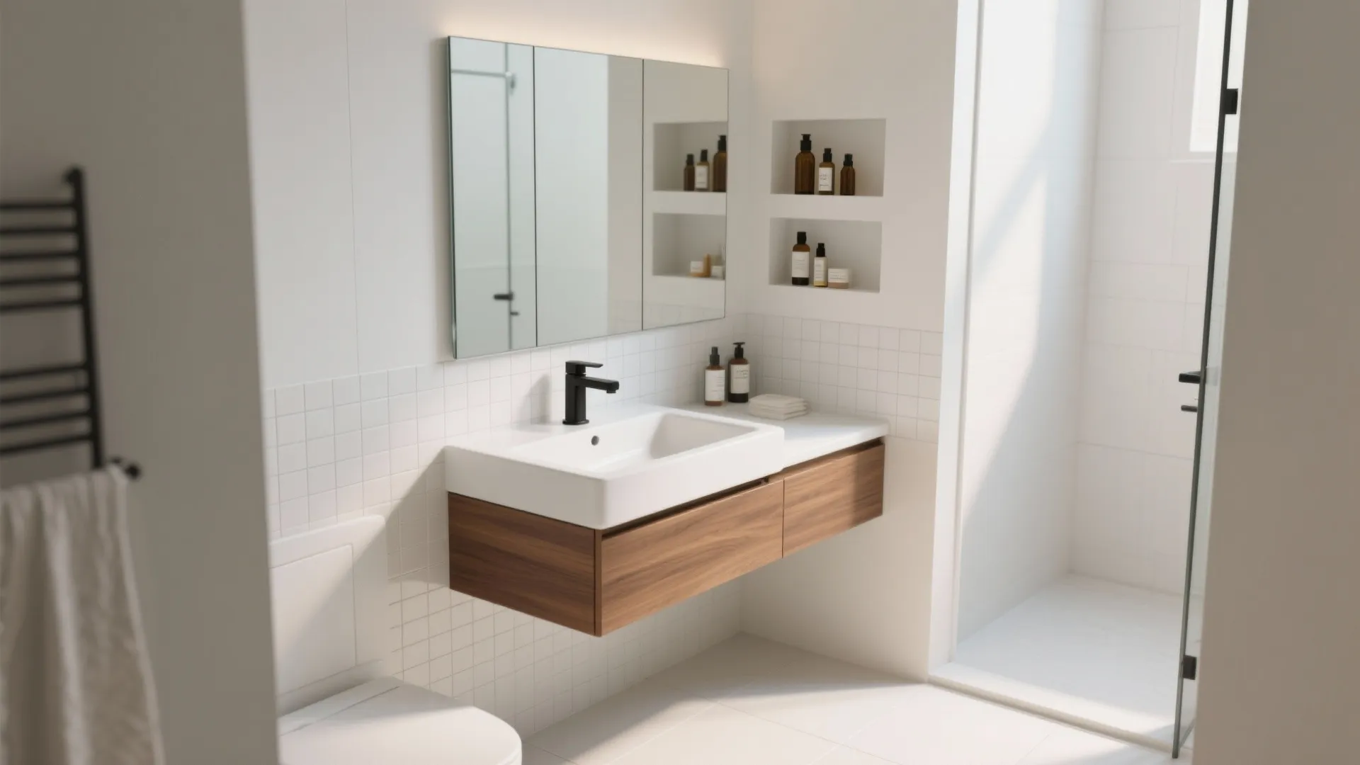 Minimalist Bathroom Storage