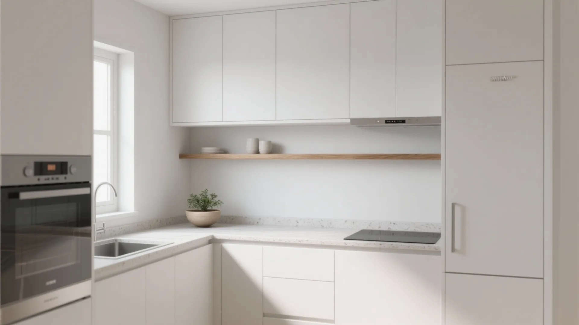 Minimalist storage that lets white walls breathe