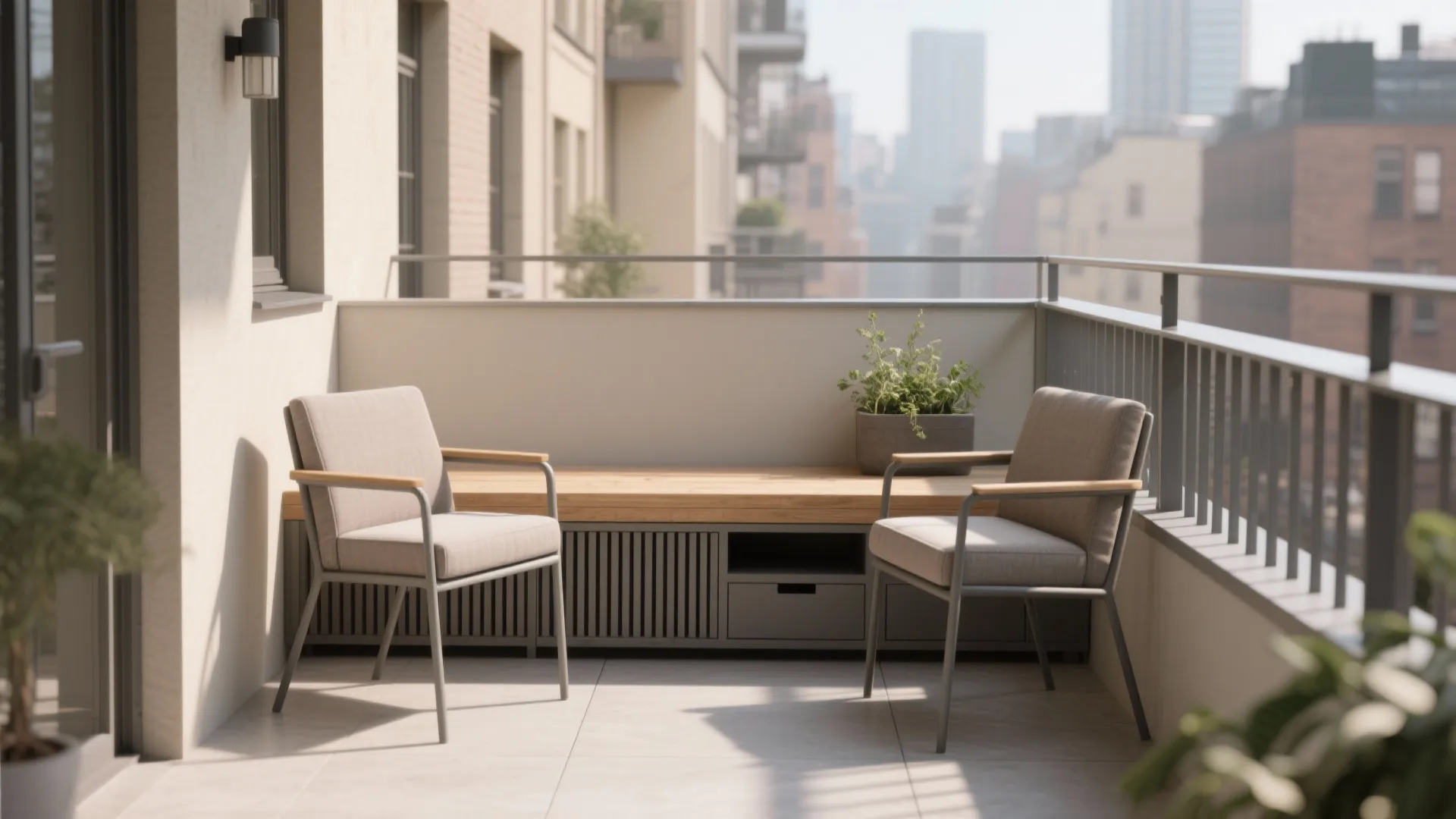 Minimalist storage that doubles as seating