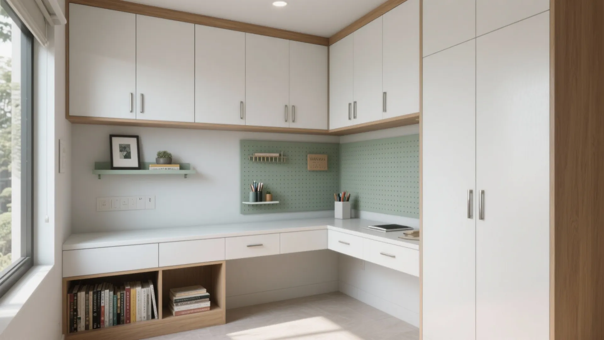 Minimalist Study Storage for Small Spaces