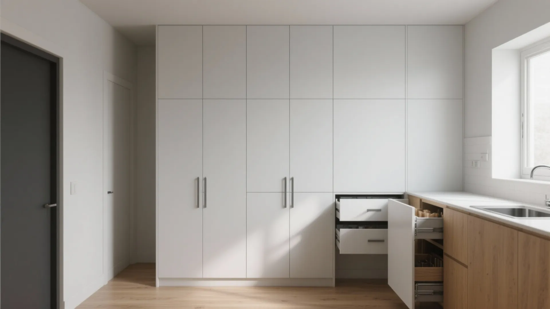 Minimalist kitchen storage that actually works
