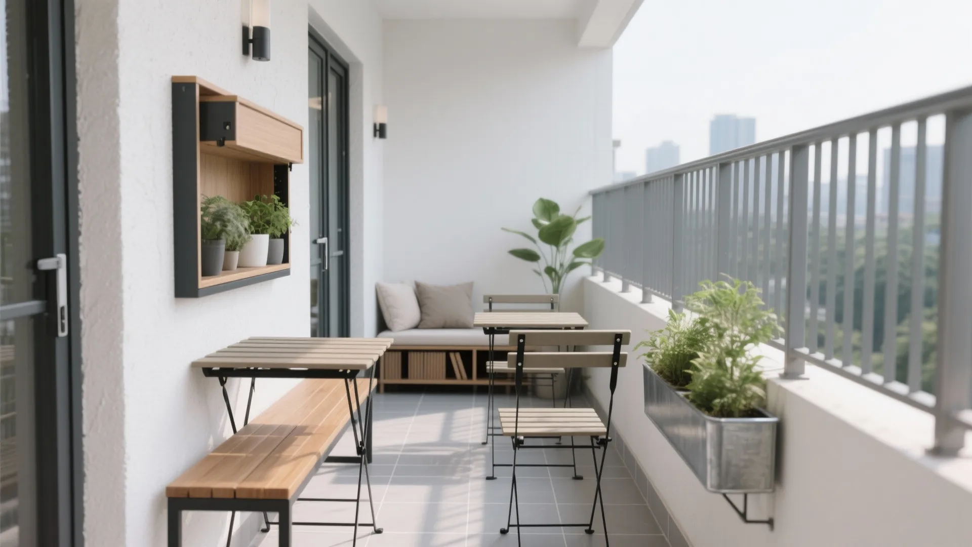 Minimalist Balcony Storage That Disappears When You Need It