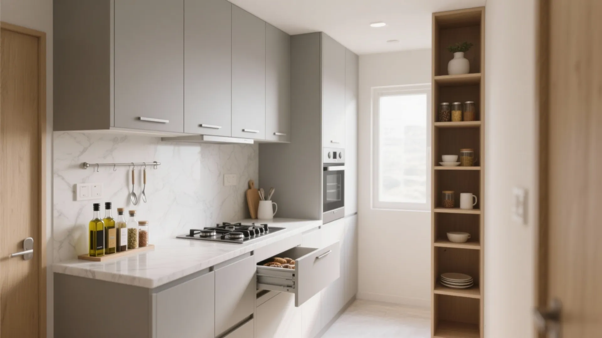 Minimalist Kitchen Storage That Calms the Visual Field