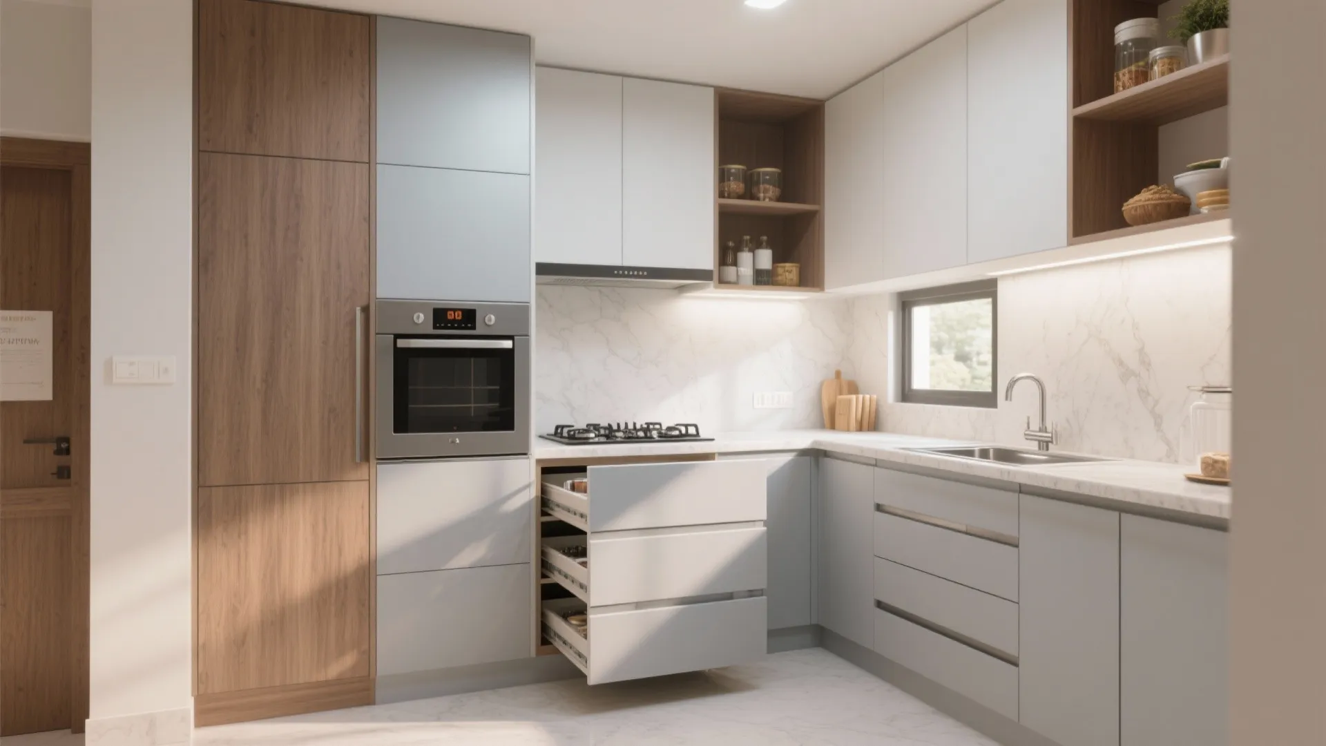 Minimalist kitchen storage that actually works