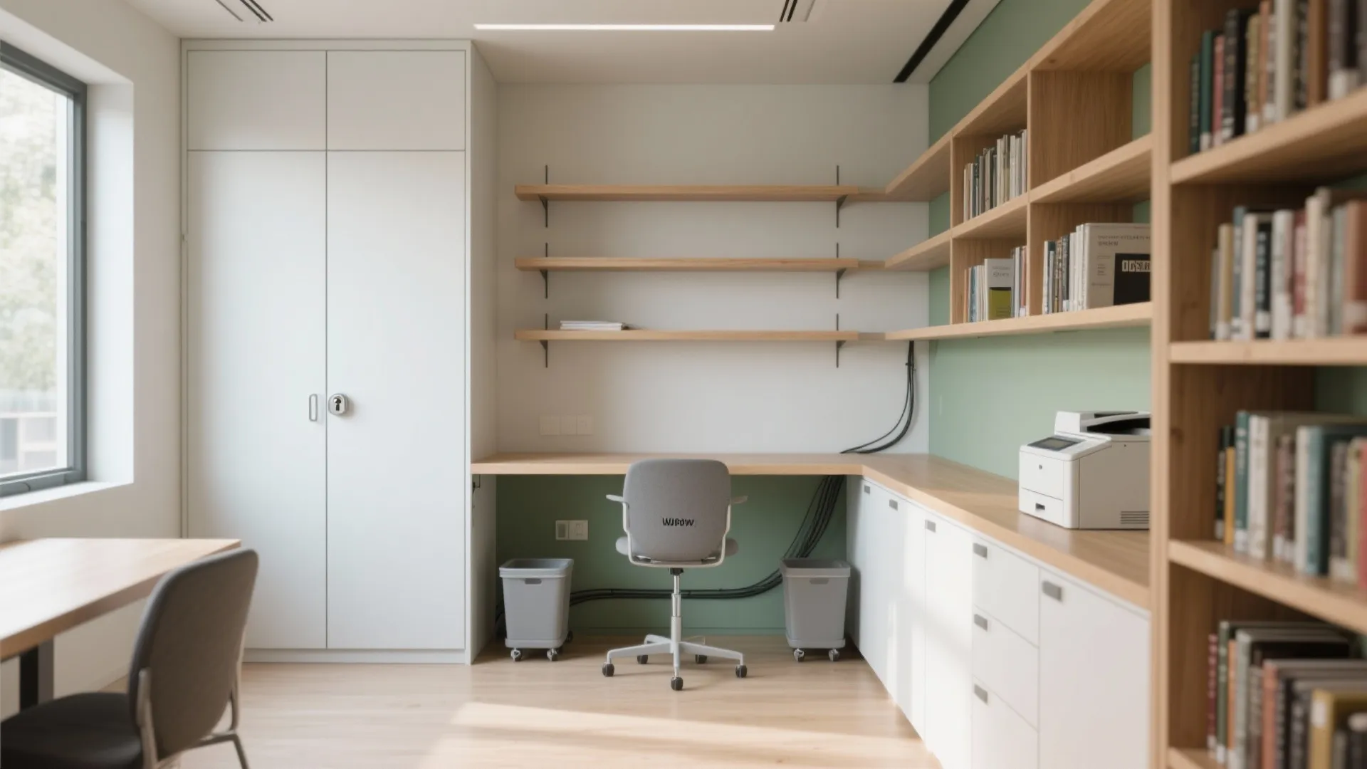 Minimalist storage for clutter-free focus