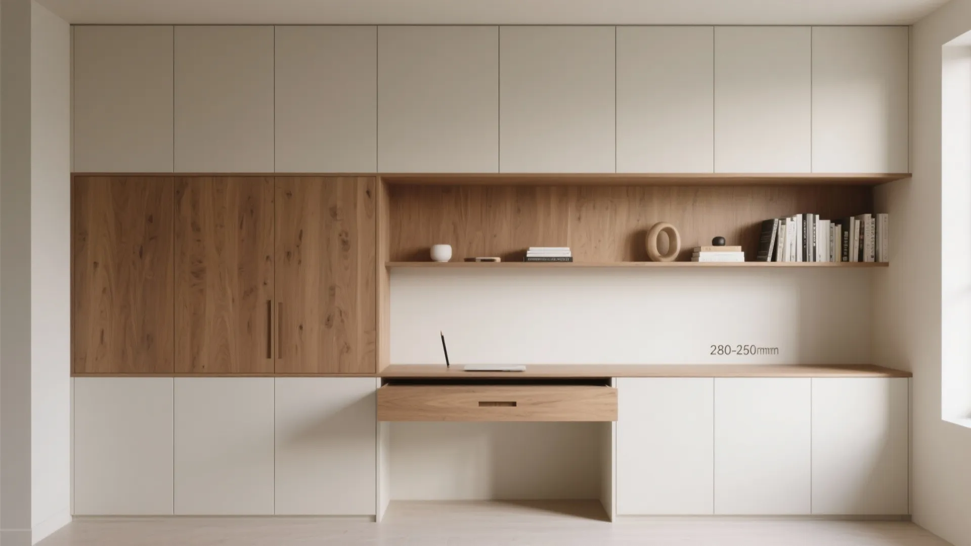 Minimalist storage that melts into the wall