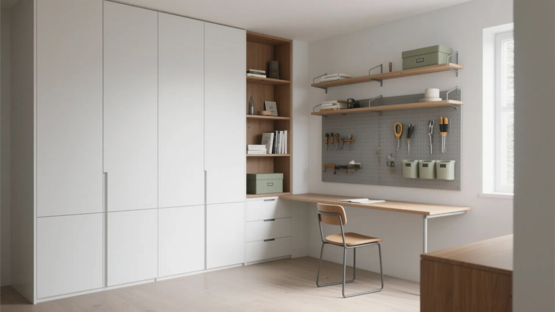 Minimalist Study Storage That Breathes