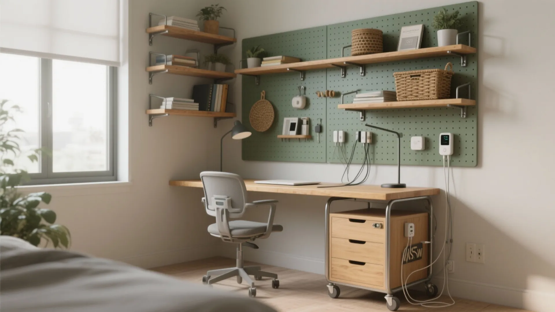 Minimalist storage that actually works in small study rooms