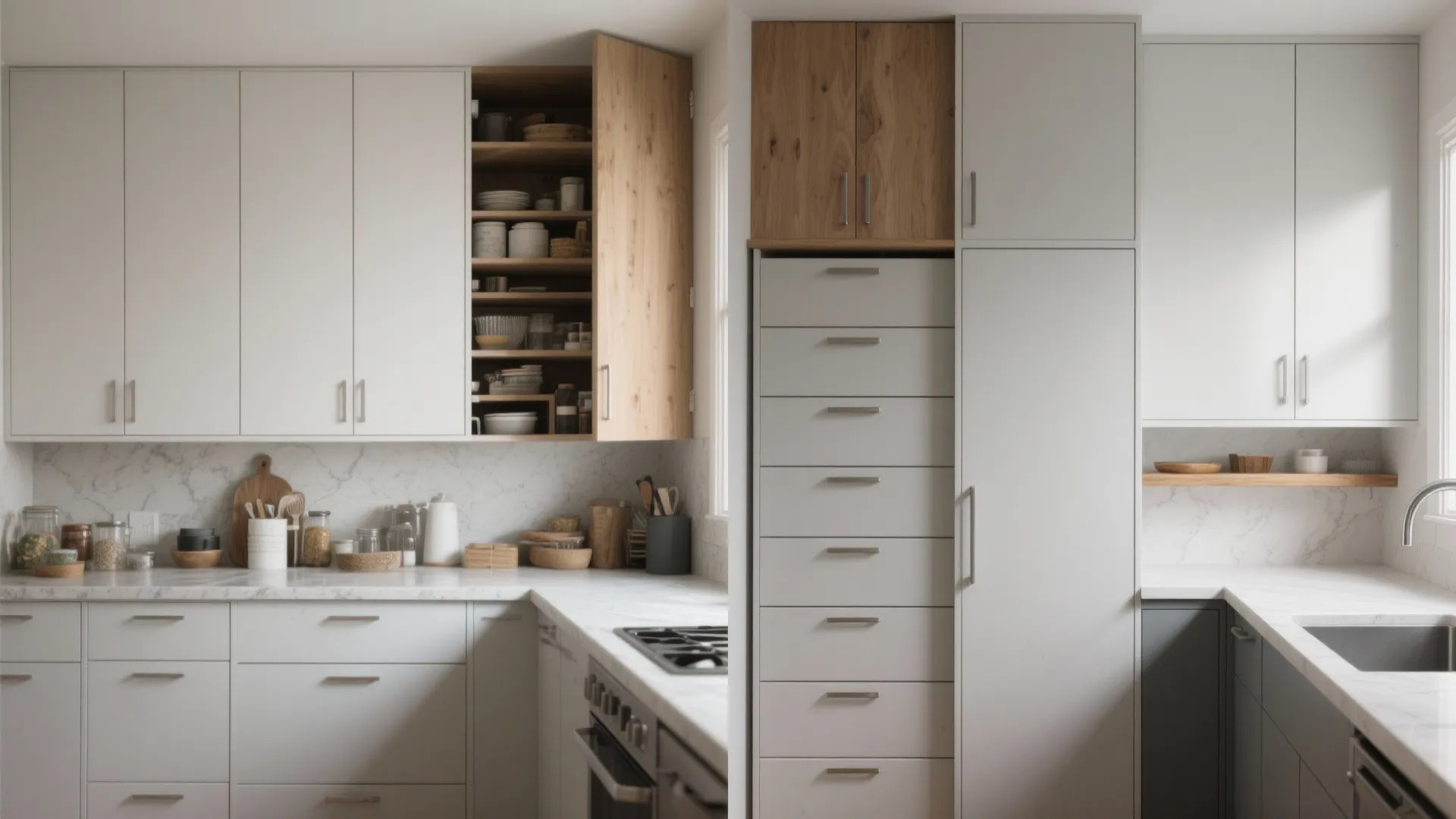 Minimalist Kitchen Storage That Hides Visual Noise