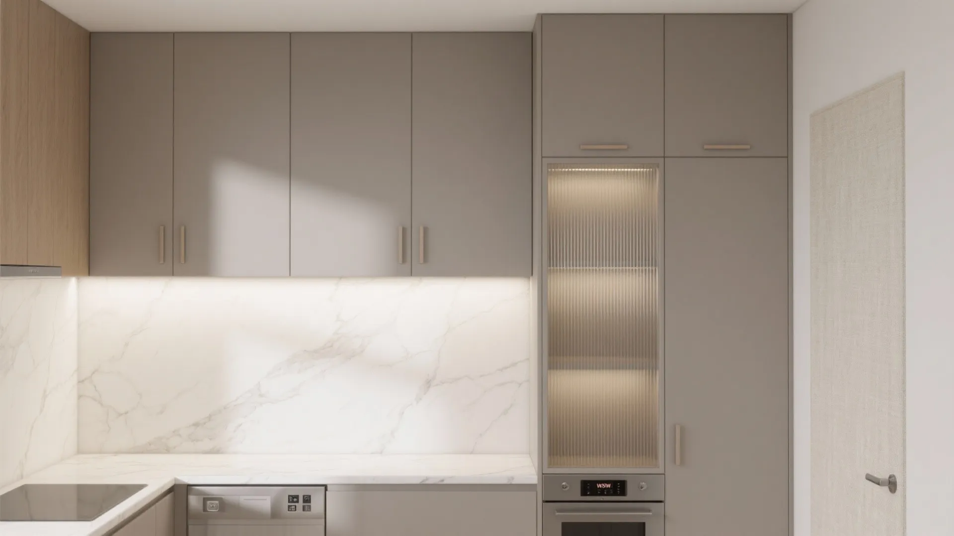 Minimalist kitchen storage that hides the mess