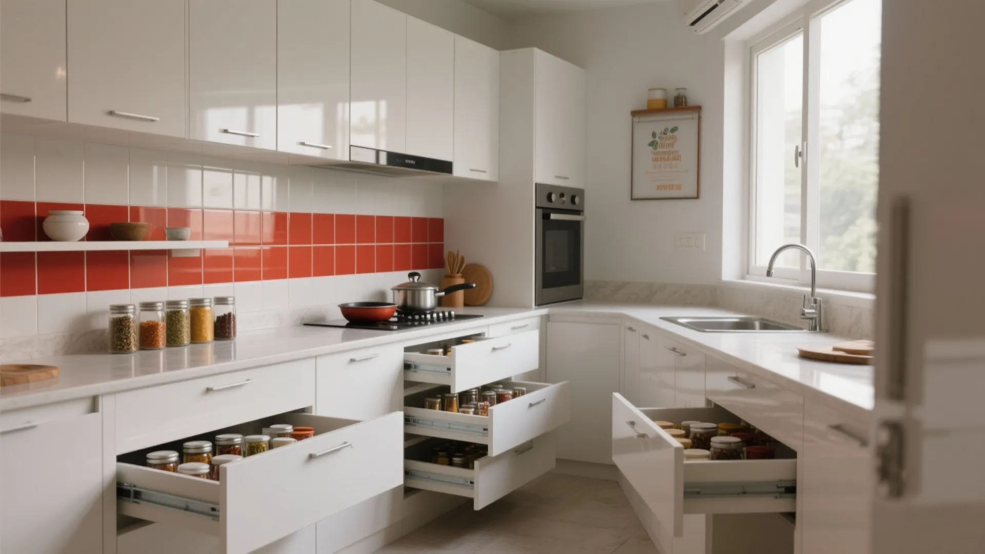 Minimalist Kitchen Storage for 2 BHK Flats