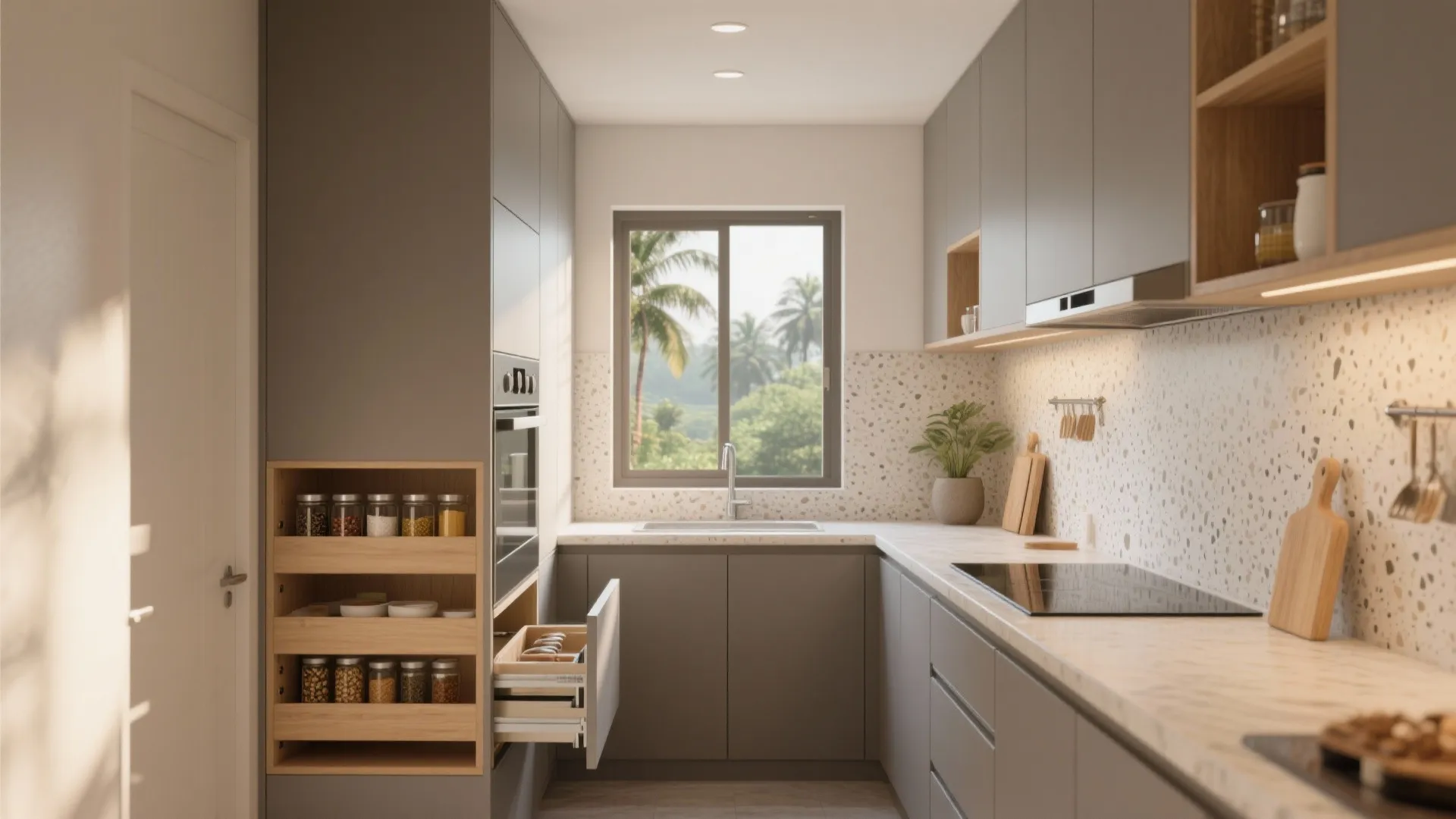 Minimalist Kitchen Storage for Small 3 BHKs