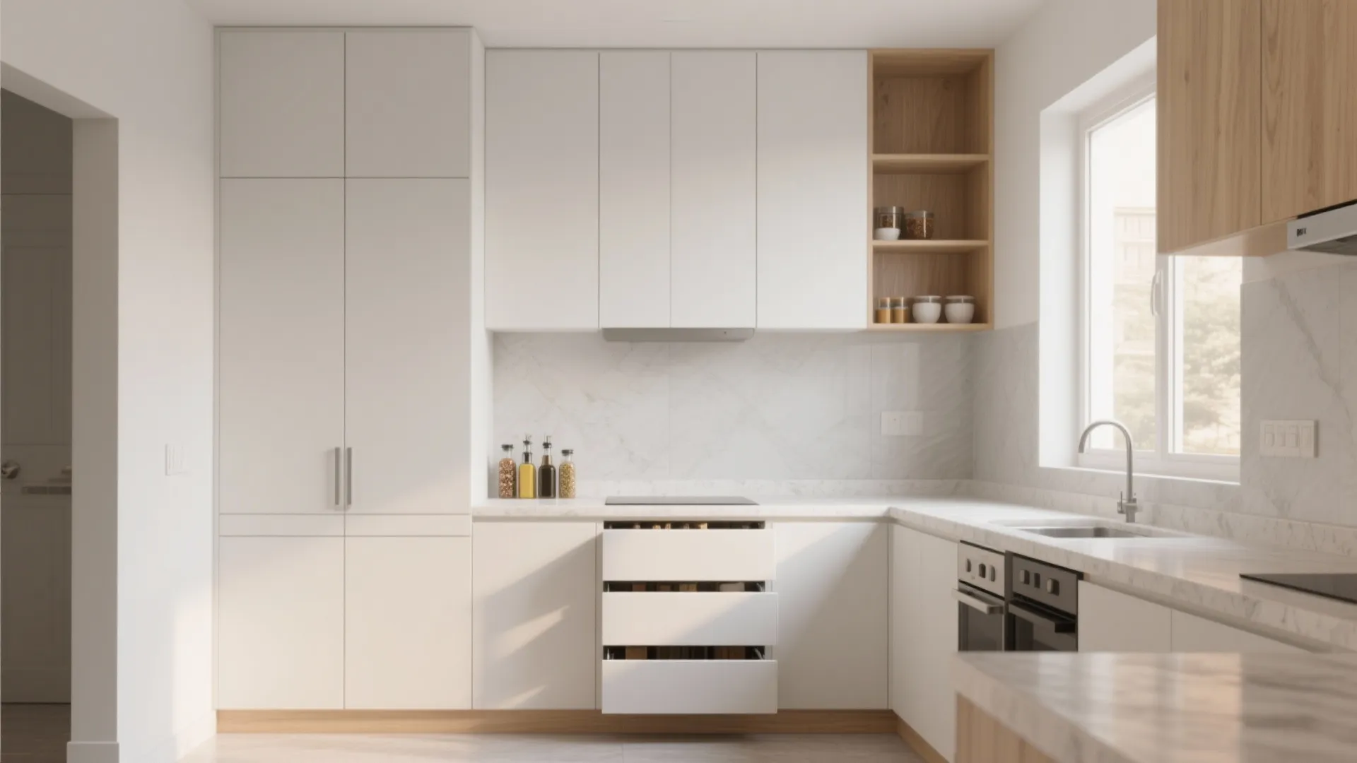 Minimalist Kitchen Storage for 3 BHKs